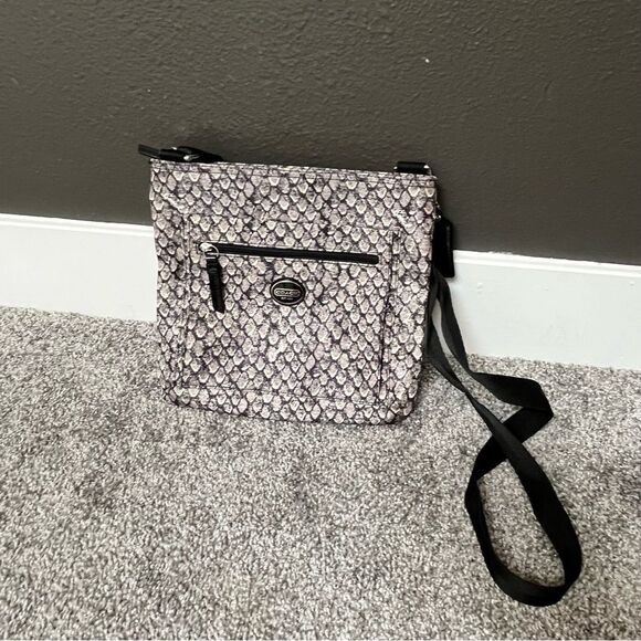 Coach Taylor Snake Print Swingback Crossbody Purse - Picture 3 of 13